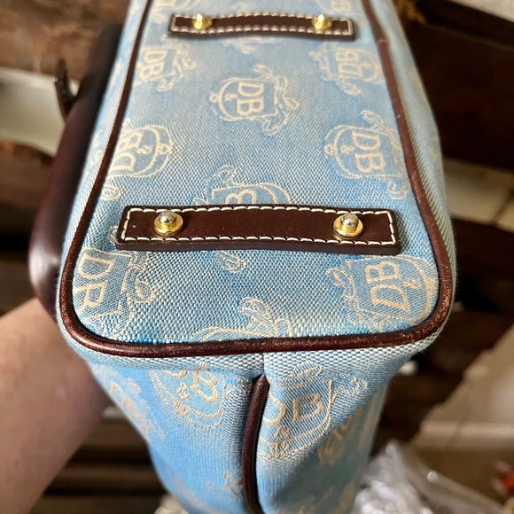 NWOT Vintage DOONEY & BOURKE Bag in Blue/Cream - Picture 13 of 16